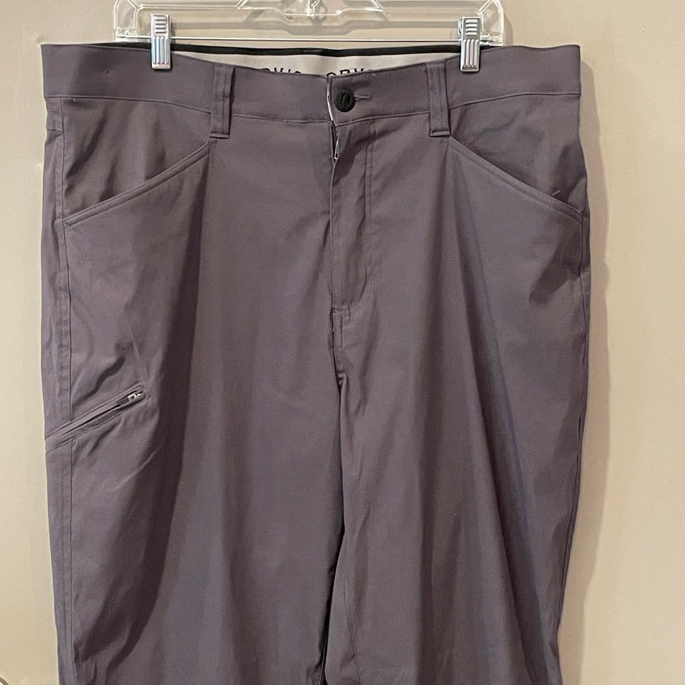 Orvis Mens 38x34 Tech Pants Gray Stretch Straight Leg Performance Utility Hiking